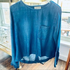 Cloth & Stone Women’s Top Blue Chambray Size XS